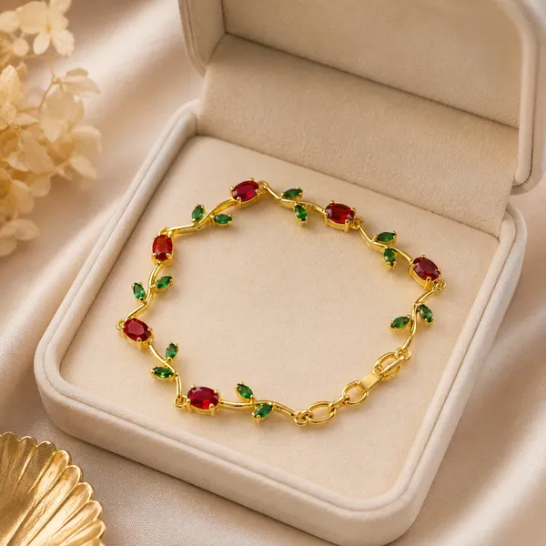 Forest_Vine_Adjustable_Bracelet_Red