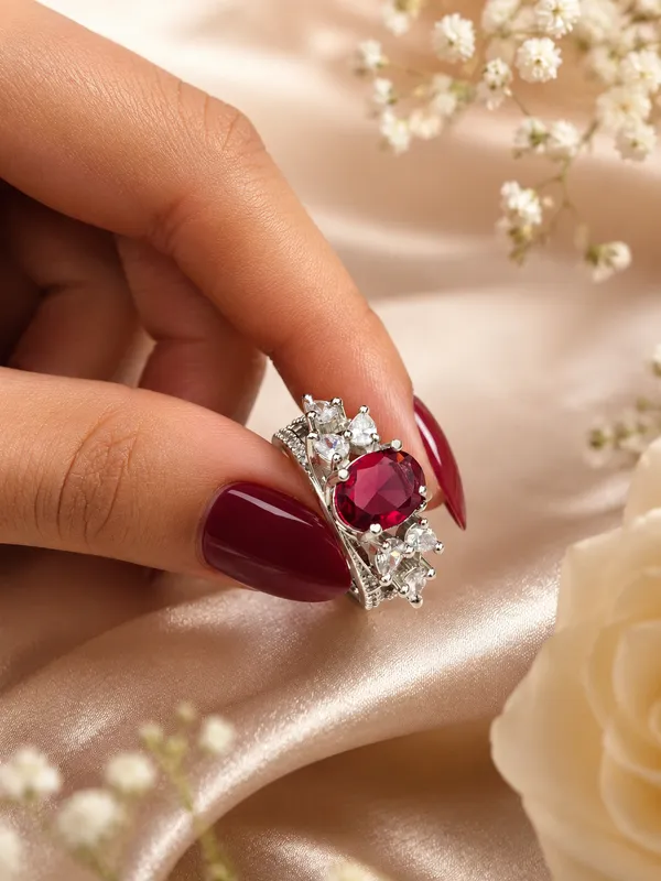 Scarlet_Crown_Adjustable_Ring_Red