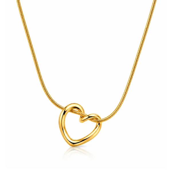 Stainless_Steel_Golden_Heart_Pendant
