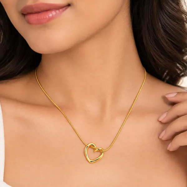 Stainless_Steel_Golden_Heart_Pendant