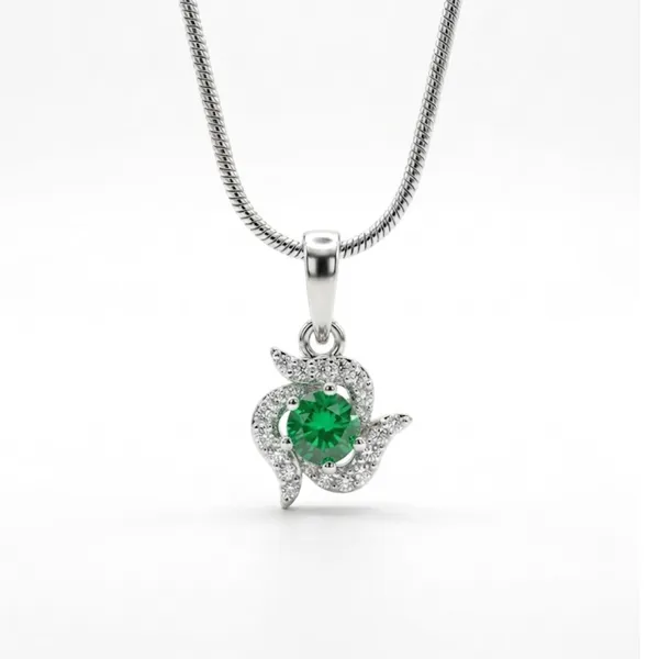American_Diamond_Galaxy_Pendant_Green