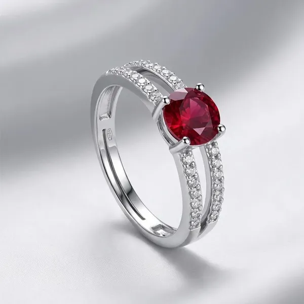American_Diamond_Olive_Adjustable_Ring_Silver
