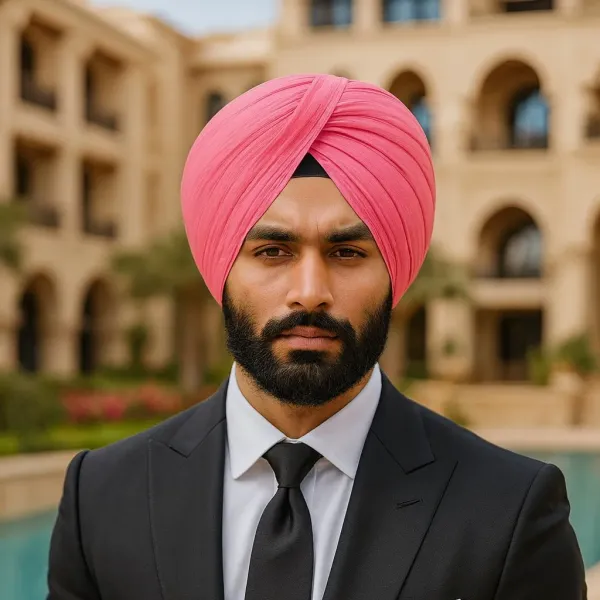 Salmon_Pink_Cotton_Turban_For_Men