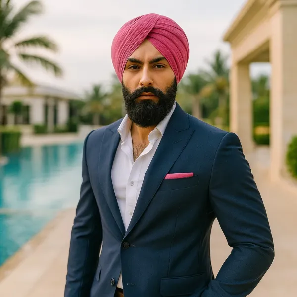 Punch_Pink_Cotton_Turban_For_Men