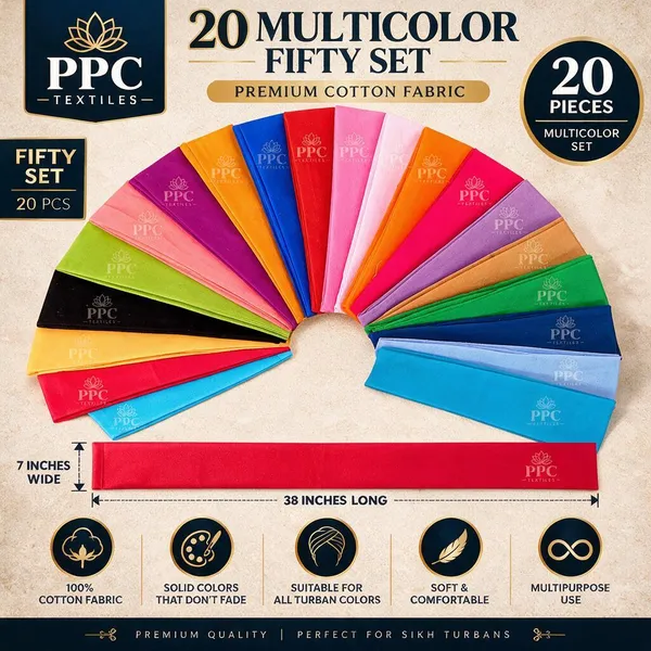 Multicolour_Cotton_Turban_Fifty_Set_Of_20