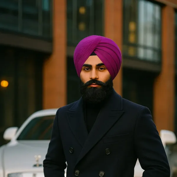 Deep_Pink_Cotton_Turban_For_Men