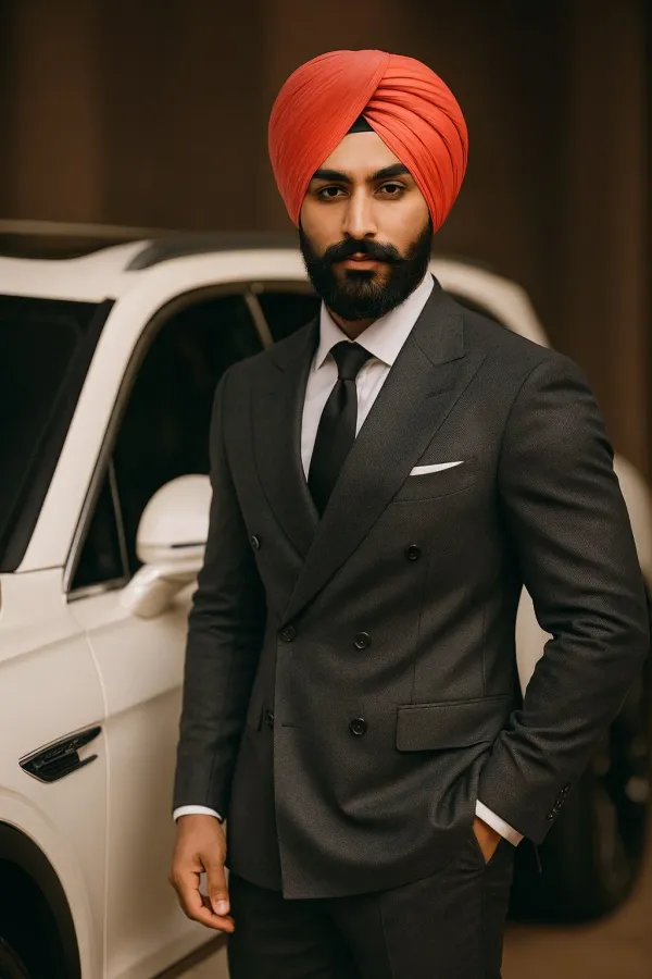 Carrot_And_Peach_Cotton_Turban_For_Men