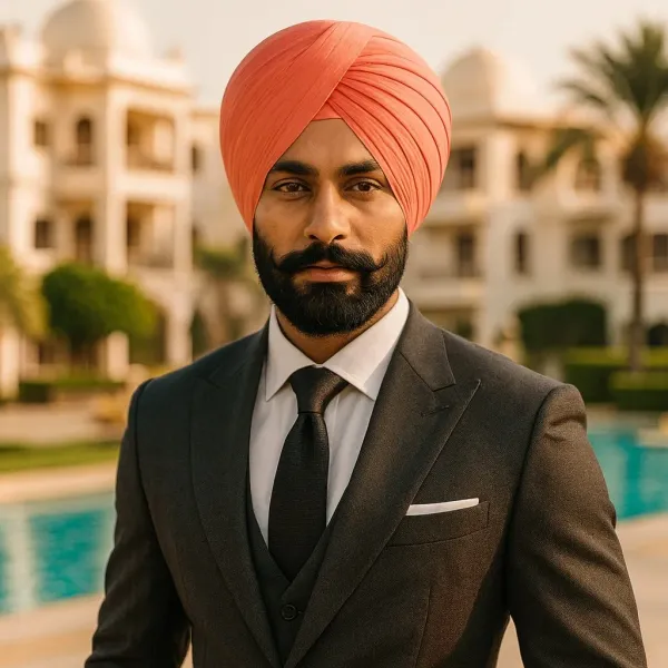 Dark_Peach_Cotton_Punjabi_Turban_For_Men