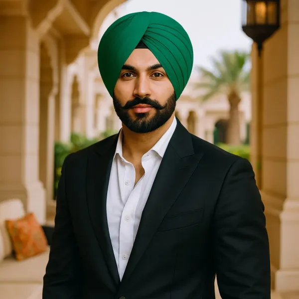 Hill_And_Vale_Green_Cotton_Turban_For_Men