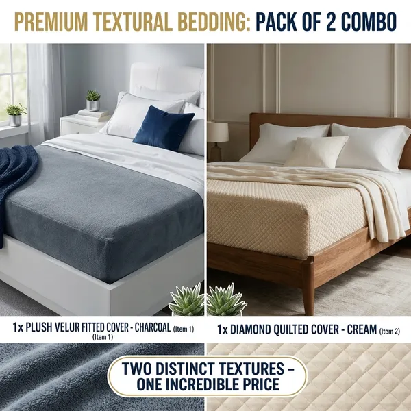 Slate_Grey_And_Tan_Cream_Mattress_Protector_Combo_Pack_Of_2