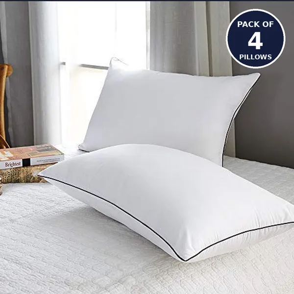 White_Resiluxe_Foam_Jacquard_Breathable_Bed_Pillow_Pack_Of_4