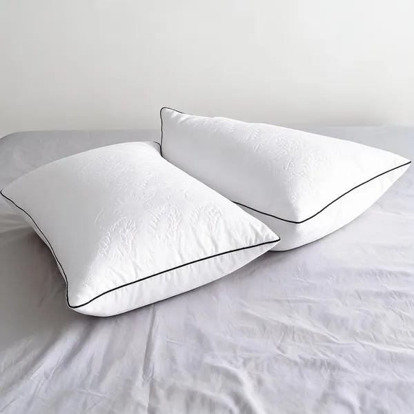 White_Resiluxe_Foam_Jacquard_Breathable_Bed_Pillow_Pack_Of_2