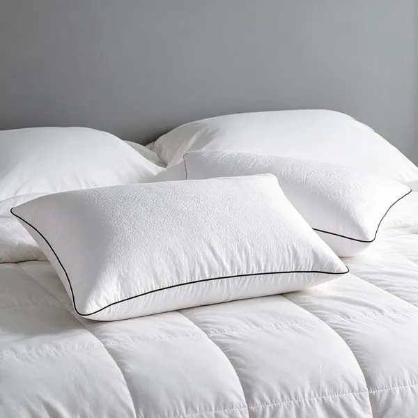 White_Resiluxe_Foam_Jacquard_Breathable_Bed_Pillow_Pack_Of_2