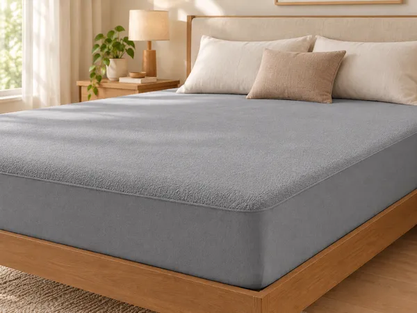 Grey_240_Gsm_Poly_Cotton_Terry_Mattress_Protector