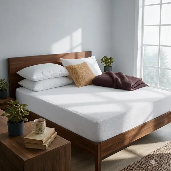 White_280_Gsm_Poly_Cotton_Terry_Breathable_Mattress_Protector
