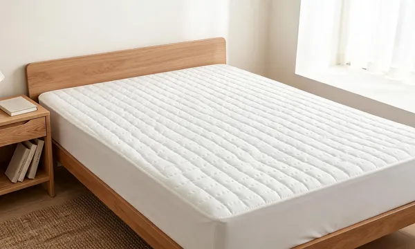 Pristine_White_450_Gsm_Melange_Plush_Fiberfill_Mattress_Protector