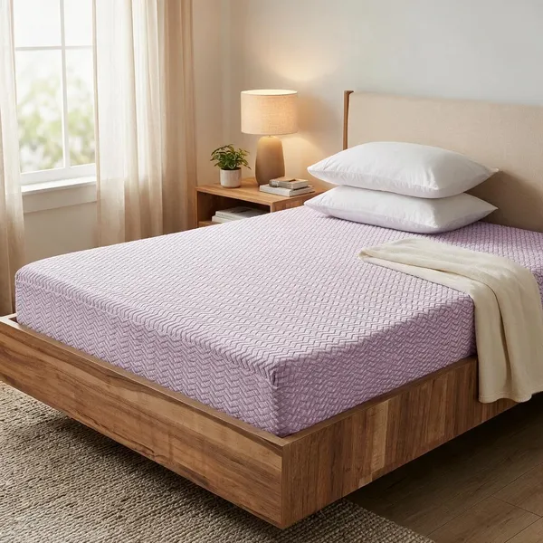 Lilac_Purple_240_Gsm_Poly_Cotton_Terry_Mattress_Protector