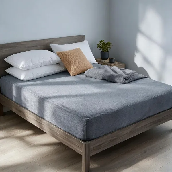 Slate_Grey_280_Gsm_Poly_Cotton_Terry_Breathable_Mattress_Protector