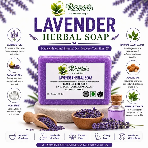 Rasprina_Lavender_&_Coconut_Oil_Herbal_Soap_Pack_Of_3_100_G_Each