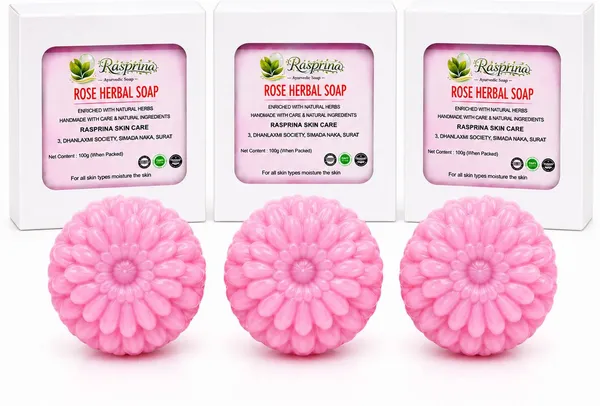 Rasprina_Rose_Herbal_Ayurvedic_Soap_Pack_Of_3