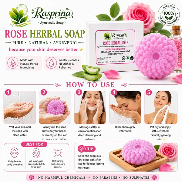 Rasprina_Rose_Herbal_Ayurvedic_Soap_Pack_Of_3