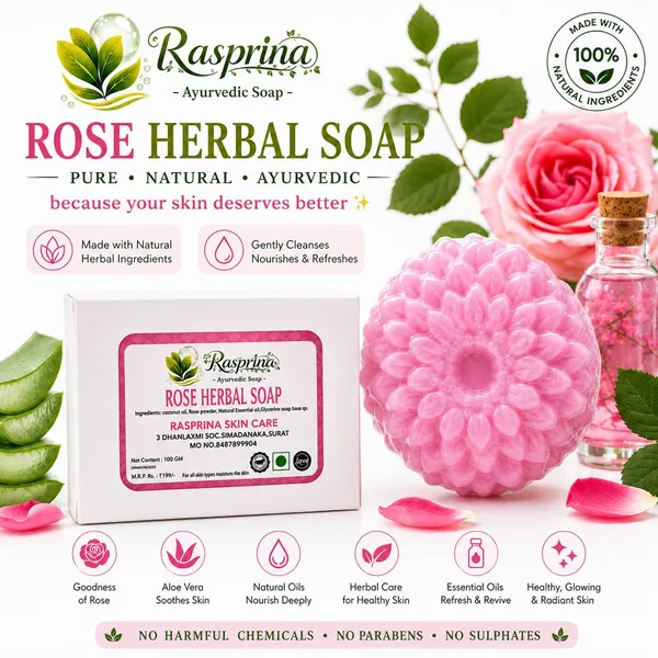 Rasprina_Rose_Herbal_Ayurvedic_Soap_Pack_Of_3