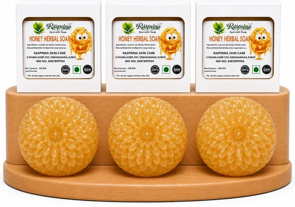 Rasprina_Honey_Herbal_Moisturizing_Ayurvedic_Soap_Pack_Of_3