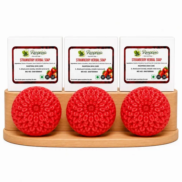 Rasprina_Strawberry_Herbal_Ayurvedic_Soap_Pack_Of_3
