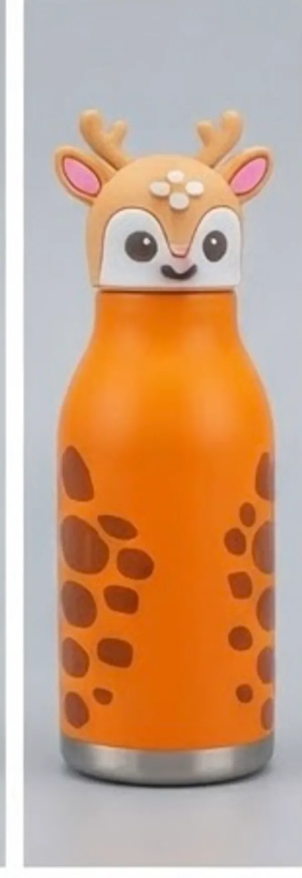 Orange_Deer_Print_Kids_Water_Bottle