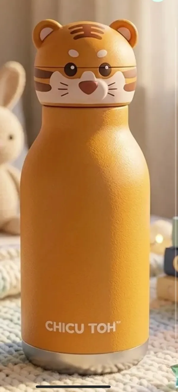 Orange_Cat_Design_Water_Bottle