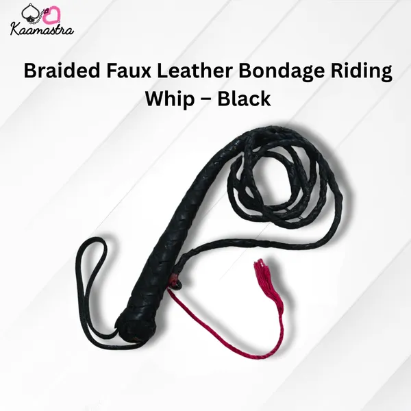 Kaamastra_S_Braided_Faux_Leather_Bondage_Riding_Whip_Black