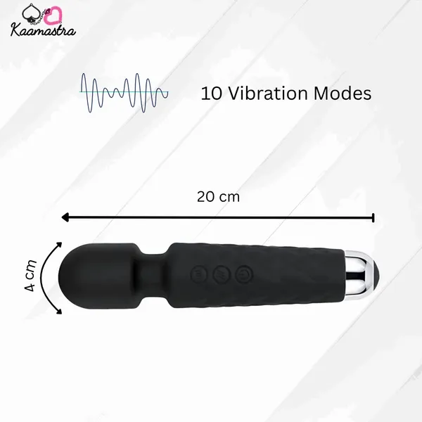 Kaamastra_Black_Wand_Massager_And_Vibrator_For_Women