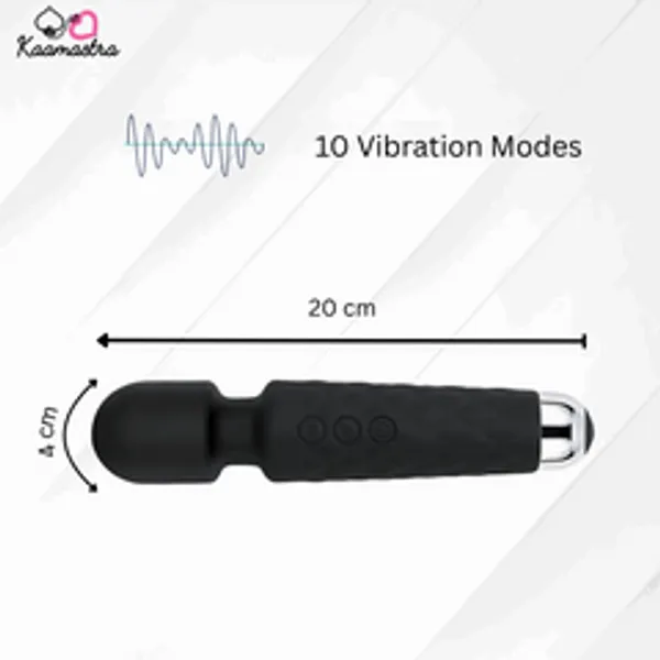 Kaamastra_Black_Wand_Massager_And_Vibrator_For_Women
