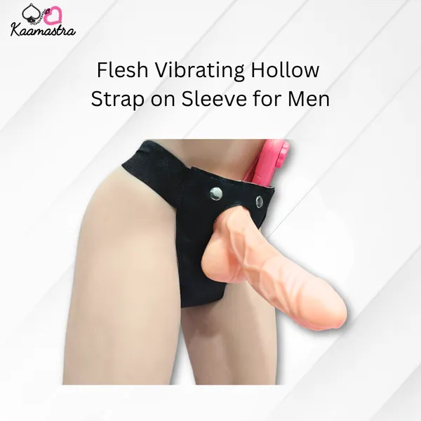 Kaamastra_Flesh_Vibrating_Hollow_Strap_On_Sleeve_For_Men