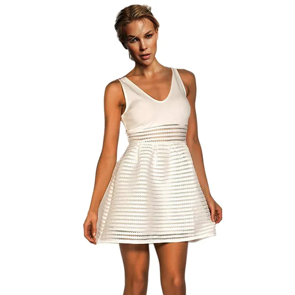 Kaamastra_Fashionable_V_Neck_And_Sleeveless_Dress