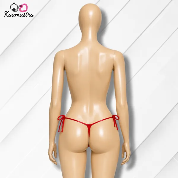 Kaamastra_S_Red_Shiny_Tie_Up_Thong_Free_Size_Strappy_Design