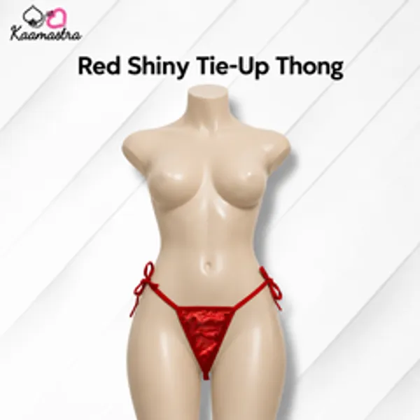 Kaamastra_S_Red_Shiny_Tie_Up_Thong_Free_Size_Strappy_Design