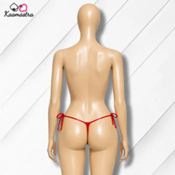 Kaamastra_S_Red_Shiny_Tie_Up_Thong_Free_Size_Strappy_Design