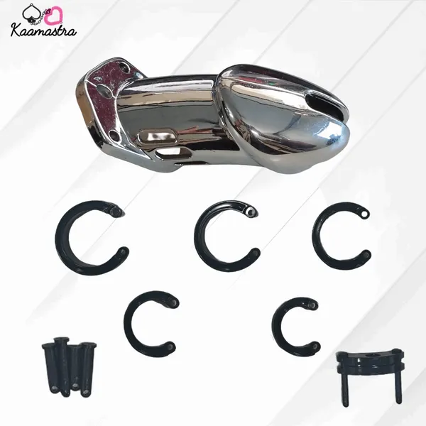 Kaamastra_Silver_Cage_Penis_Ring_Chastity_Device_Small
