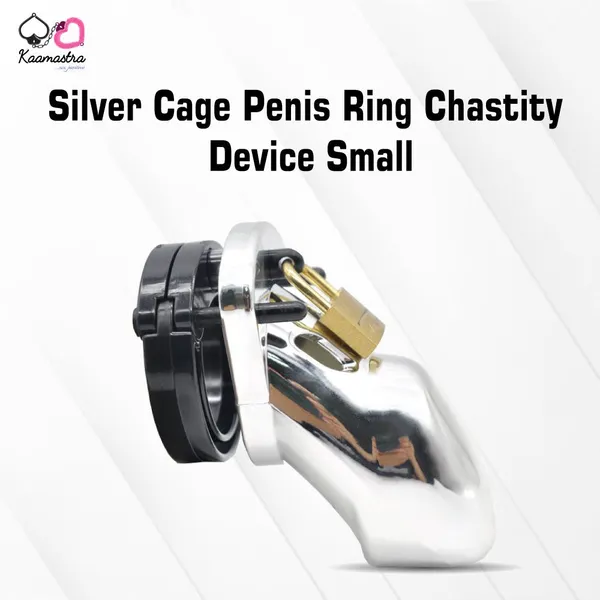 Kaamastra_Silver_Cage_Penis_Ring_Chastity_Device_Small