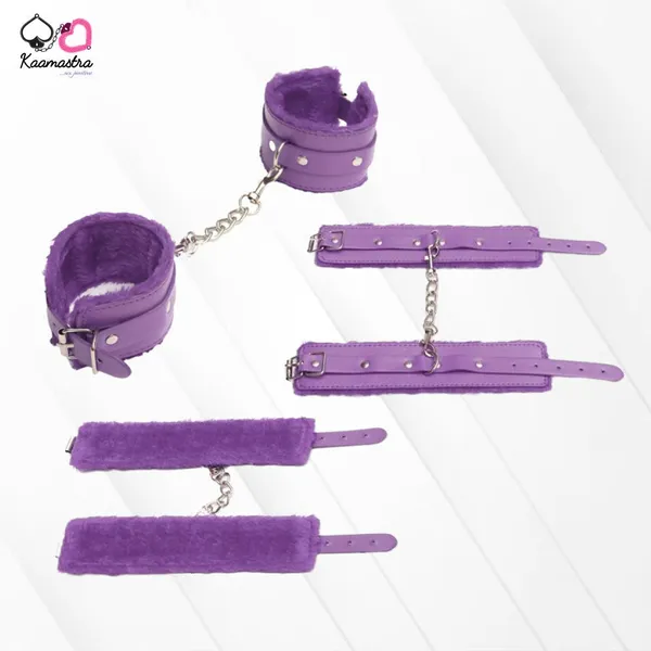 Kaamastra_Leather_And_Fur_Purple_Cuffs