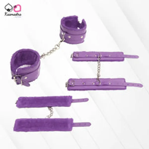 Kaamastra_Leather_And_Fur_Purple_Cuffs