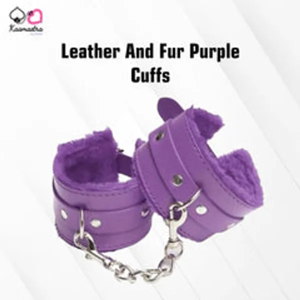 Kaamastra_Leather_And_Fur_Purple_Cuffs