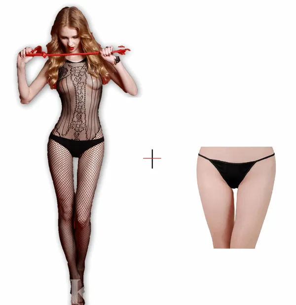 Kaamastra_Black_Women_S_Fishnet_Full_Body_Stockings_With_Thong
