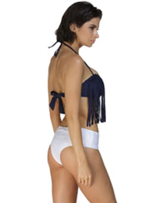 Kaamastra_Blue_And_White_Tassel_Bikini_Set_For_Women