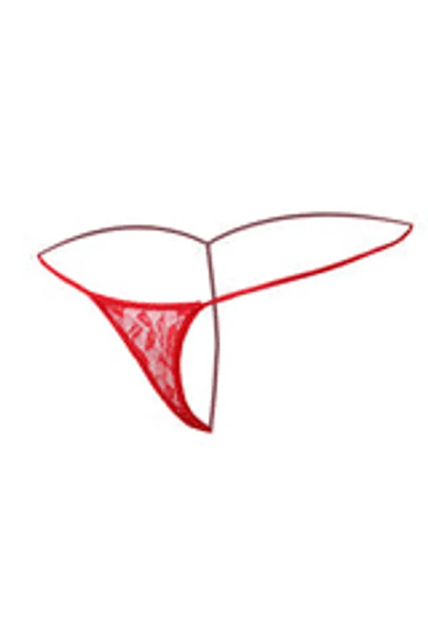 Kaamastra_Sheer_Floral_Thong_Red