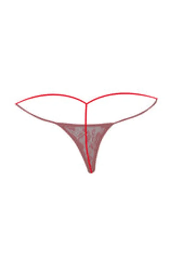Kaamastra_Sheer_Floral_Thong_Red