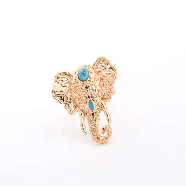Kaamastra_Golden_Punk_Vintage_Elephant_Ring