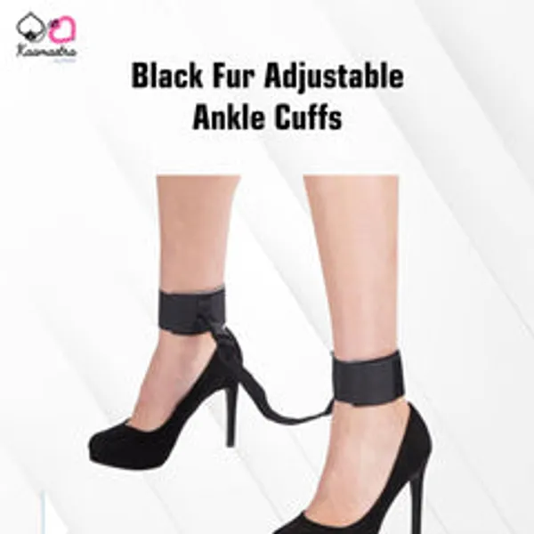 Kaamastra_Black_Fur_Adjustable_Ankle_Cuffs