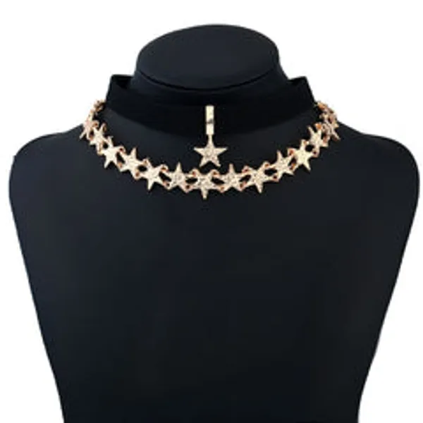 Kaamastra_Double_Layer_Gothic_Choker_Necklace_Jewelry_In_Gold_For_Women